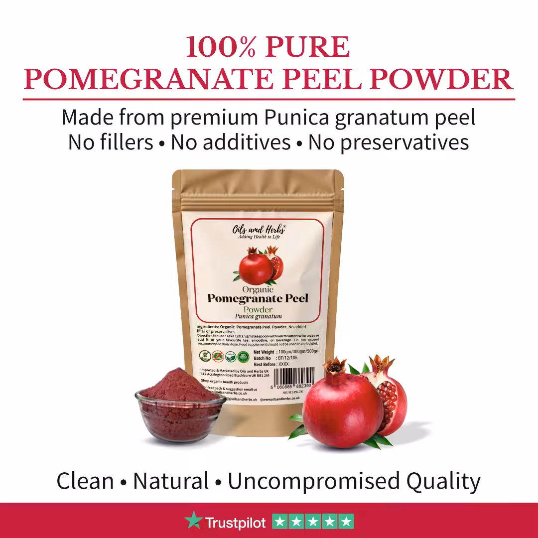 Sun Dried Pomegranate Peel Powder - Punica granatum - 100% Pure Clean and Natural