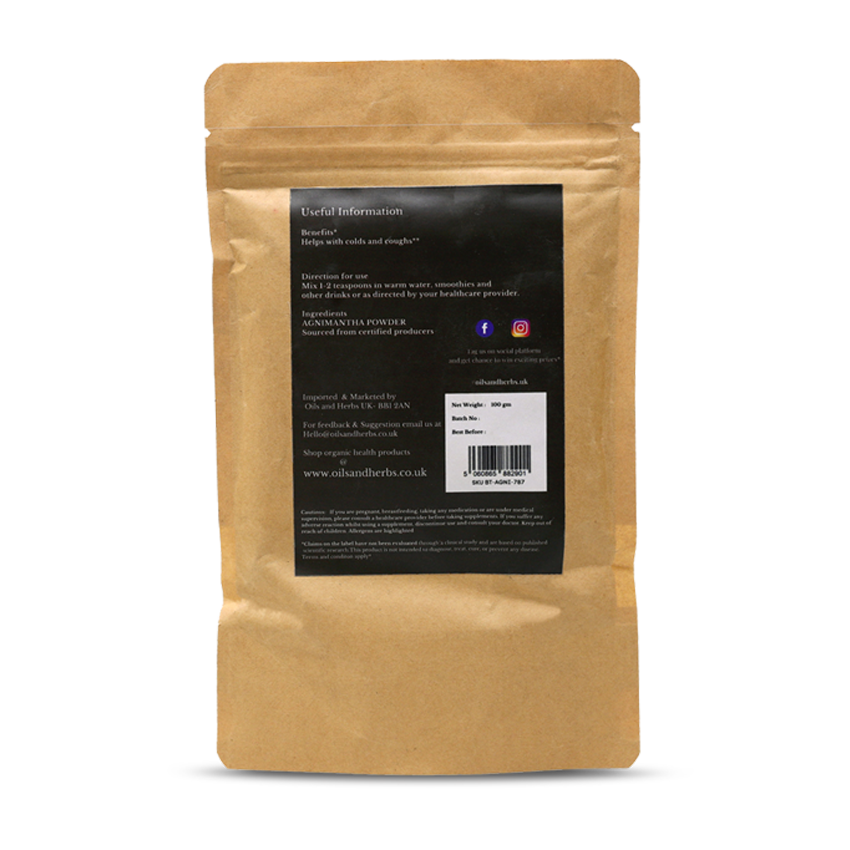 Agnimantha Powder - Premna integrifolia -100% Pure, Clean and Natural