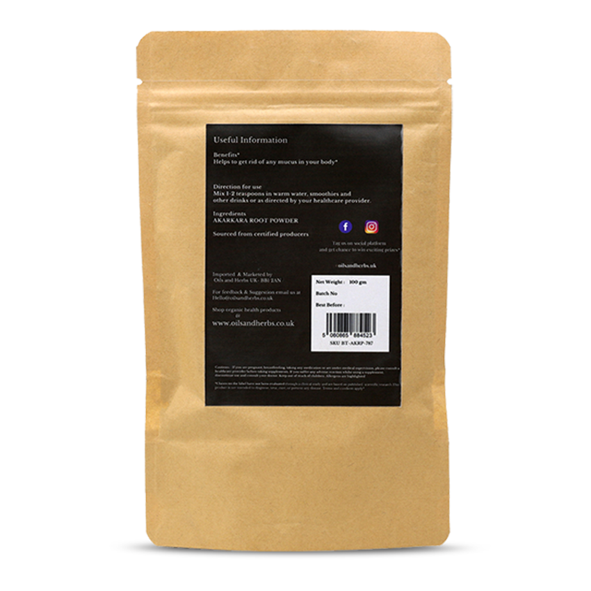 Pure Akarkara Root Powder aka Pellitory Root