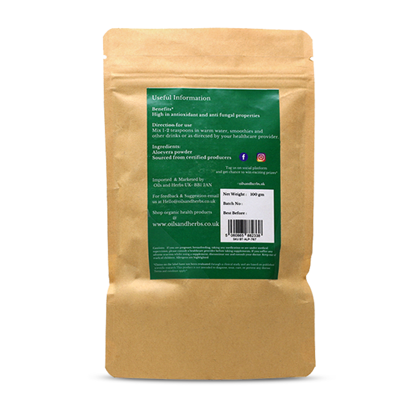 Aleovera Powder 100% Pure, Clean and Natural