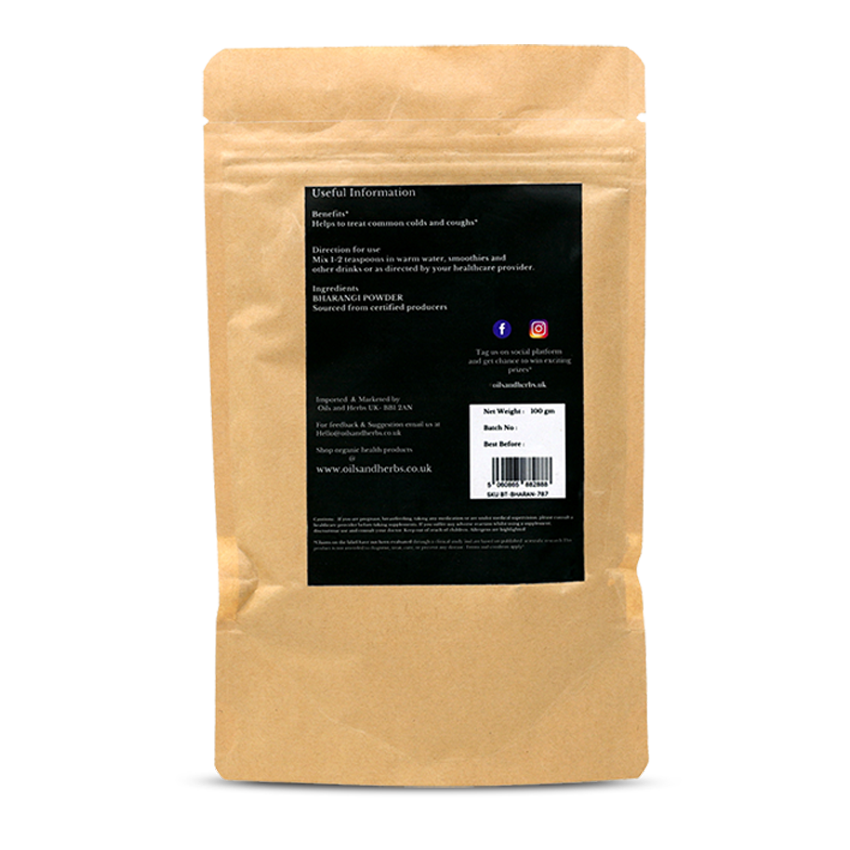 Bharangi Powder - Glory Flower -100% Pure, Clean and Natural