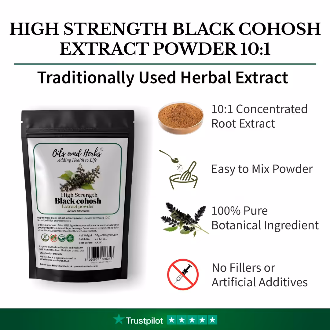 High Strength Black Cohosh Extract Powder 10:1 - Natural and Pure