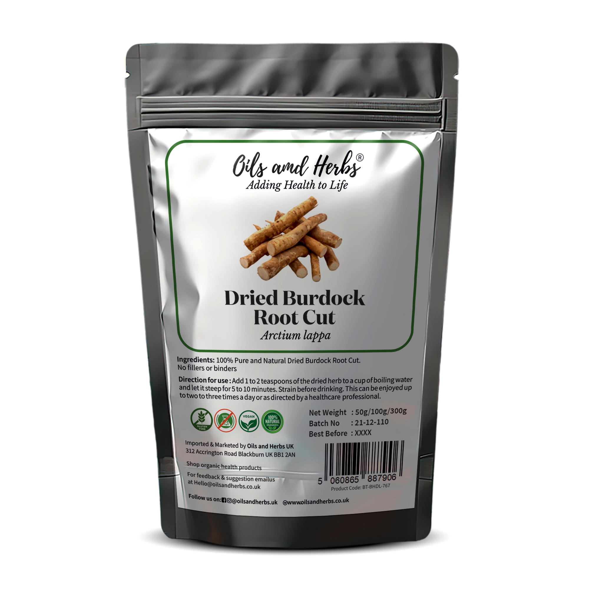 Burdock Root Cut Dried – Pure Natural Herbal Root