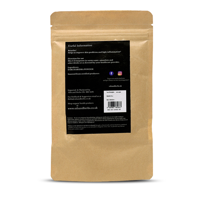 Daruharidra Powder - Berberis aristata -100% Pure, Clean and Natural