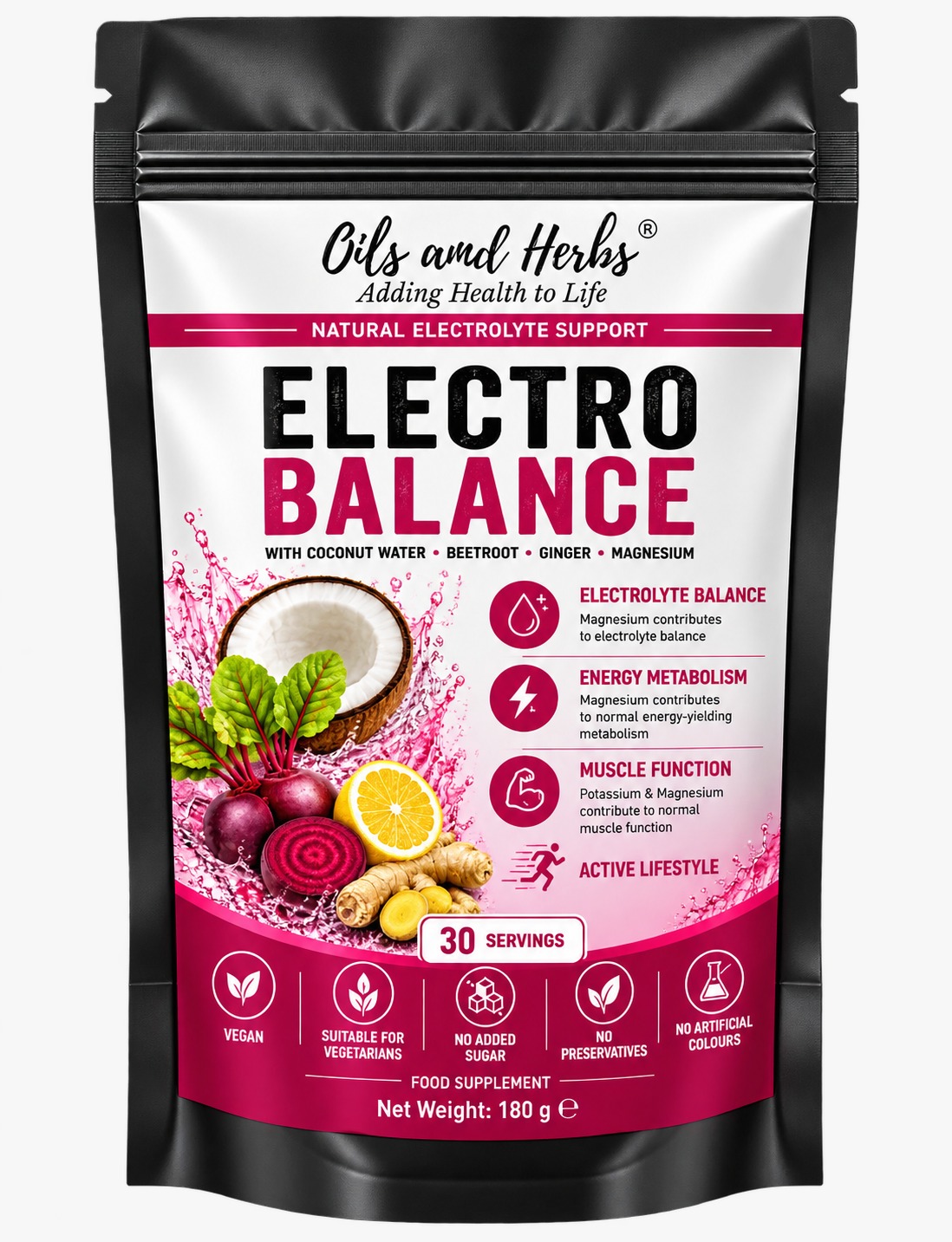 Electro Balance – Natural Electrolyte Powder | Lemon Flavour