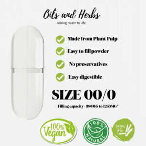 Empty Vegan Capsules – Size 00/0