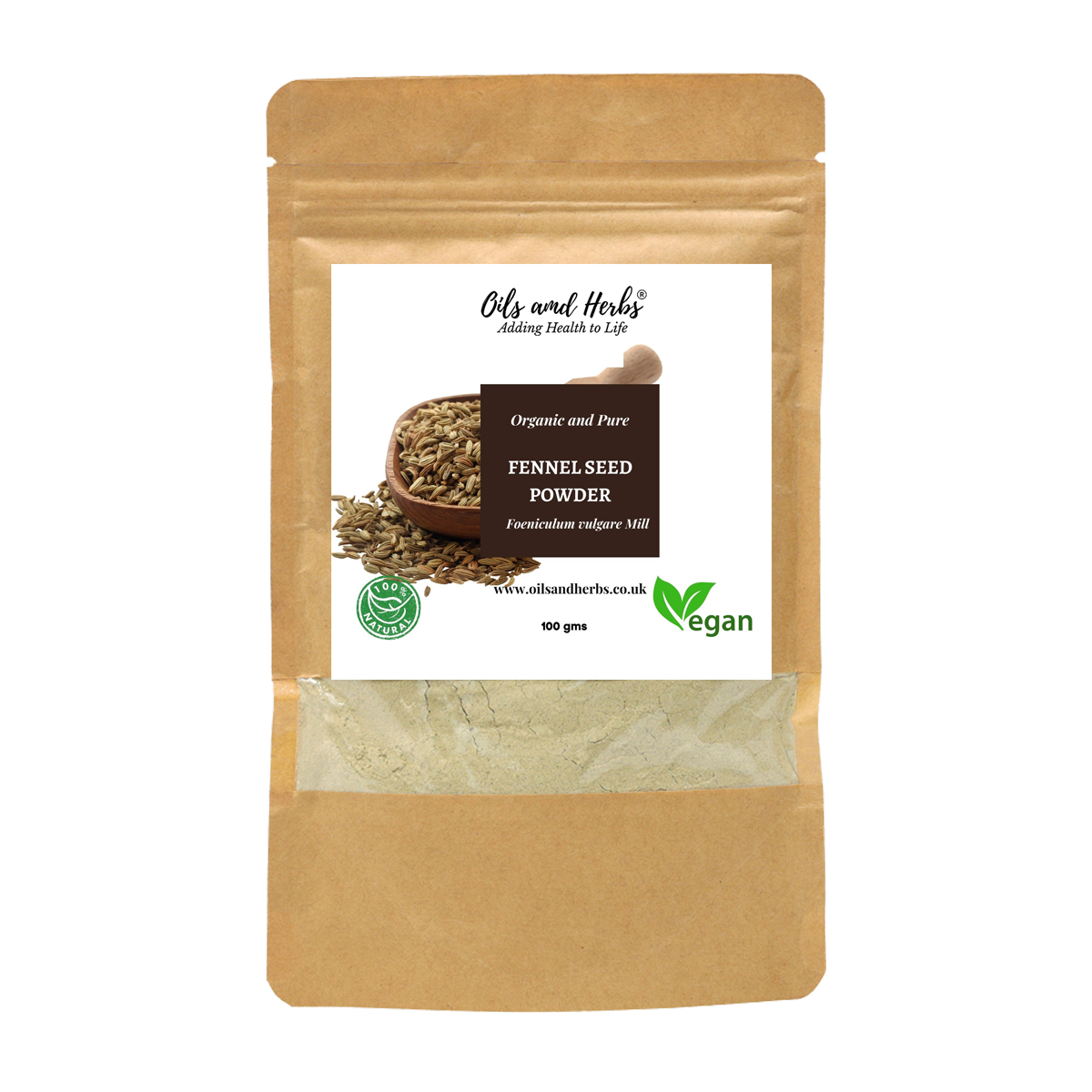 Fennel Seed Powder - Foeniculum Vulgare Mill- 100% Pure, Clean and Natural