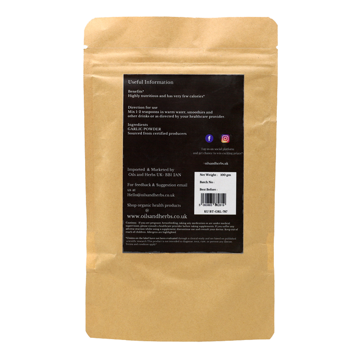 Garlic Powder - Allium Sativum- 100% Pure, Clean and Natural