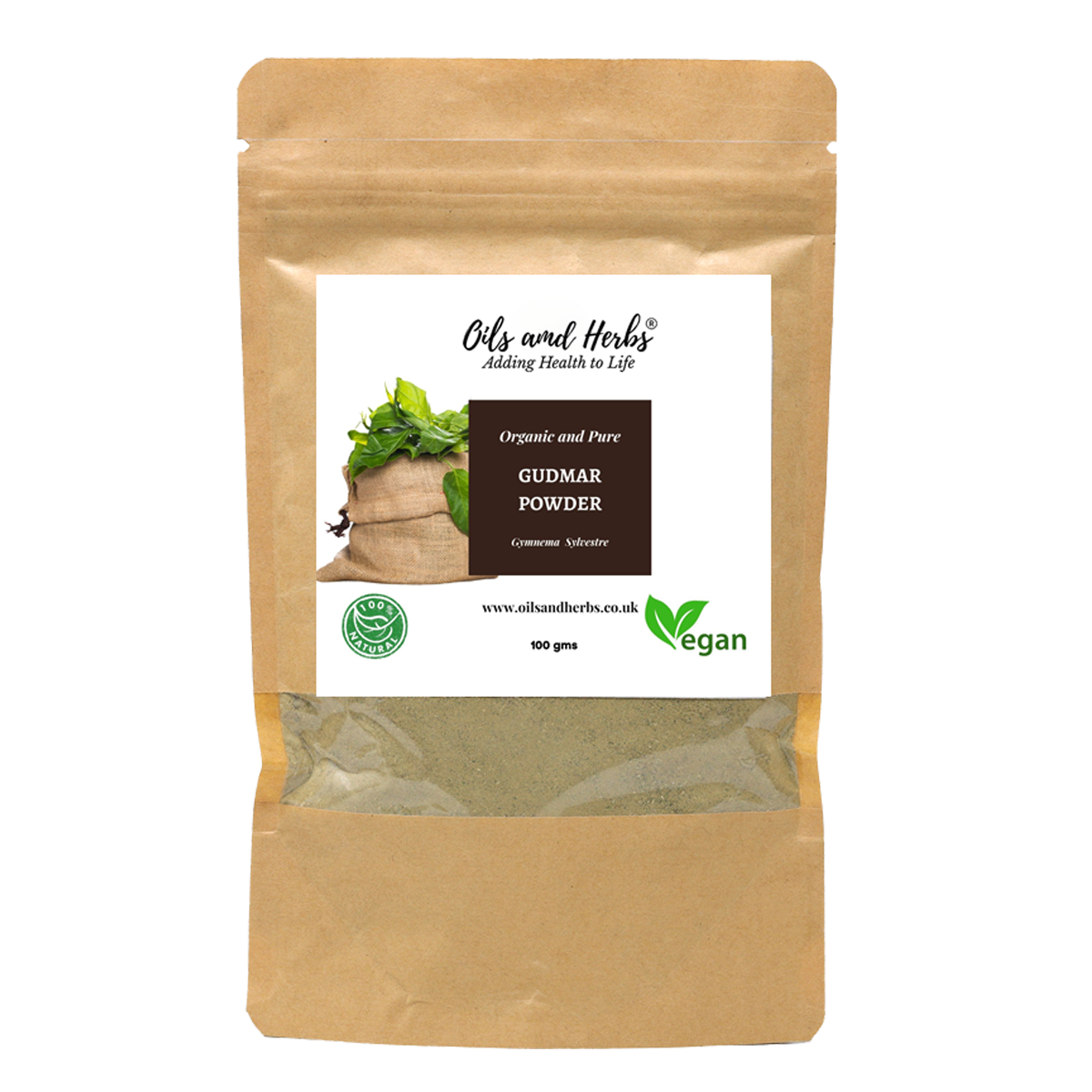 Sun Dried Gudmar Powder- Sugar destroyer - Gymnema Sylvestre - 100% Pure, Clean and Natural - Gurmar