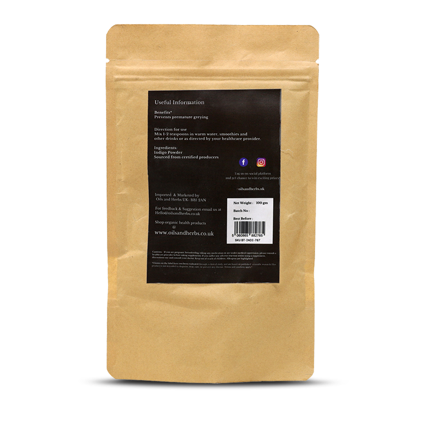 Indigo Powder for Hair- 100% Pure, Clean and Natural