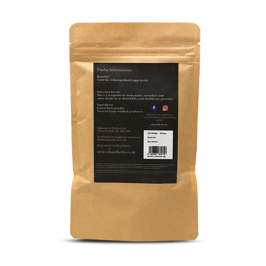 Jamun Bark Powder - Jamun Chhaal- 100% Pure, Clean and Natural