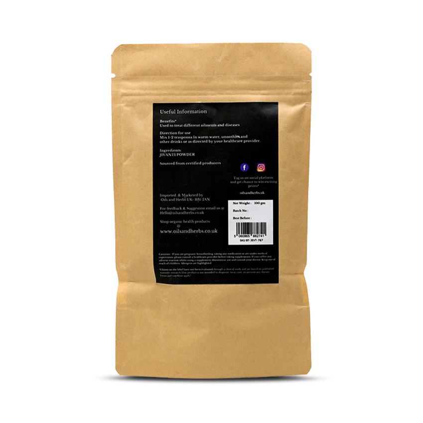 Jivanti Powder - Leptadenia Reticulata - 100% Pure, Clean and Natural