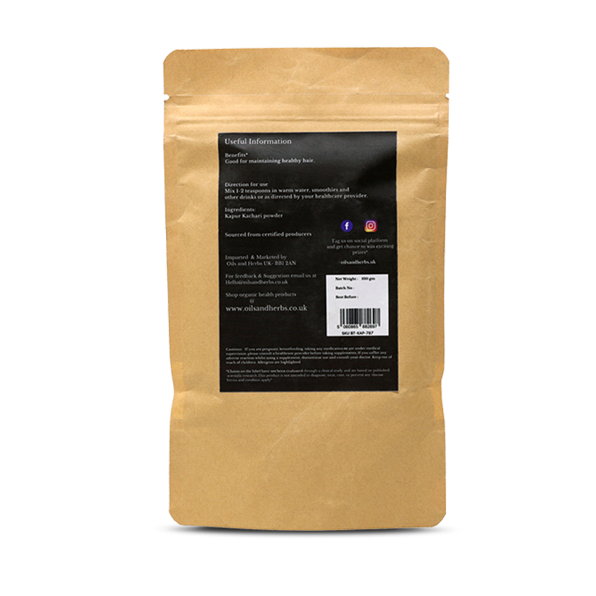 Kapur Kachari- Hedychium Spicatum - 100% Pure, Clean and Natural