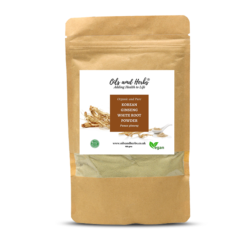 Organic Korean Ginseng Root Powder - Panax Ginseng- 100% Pure and Natural
