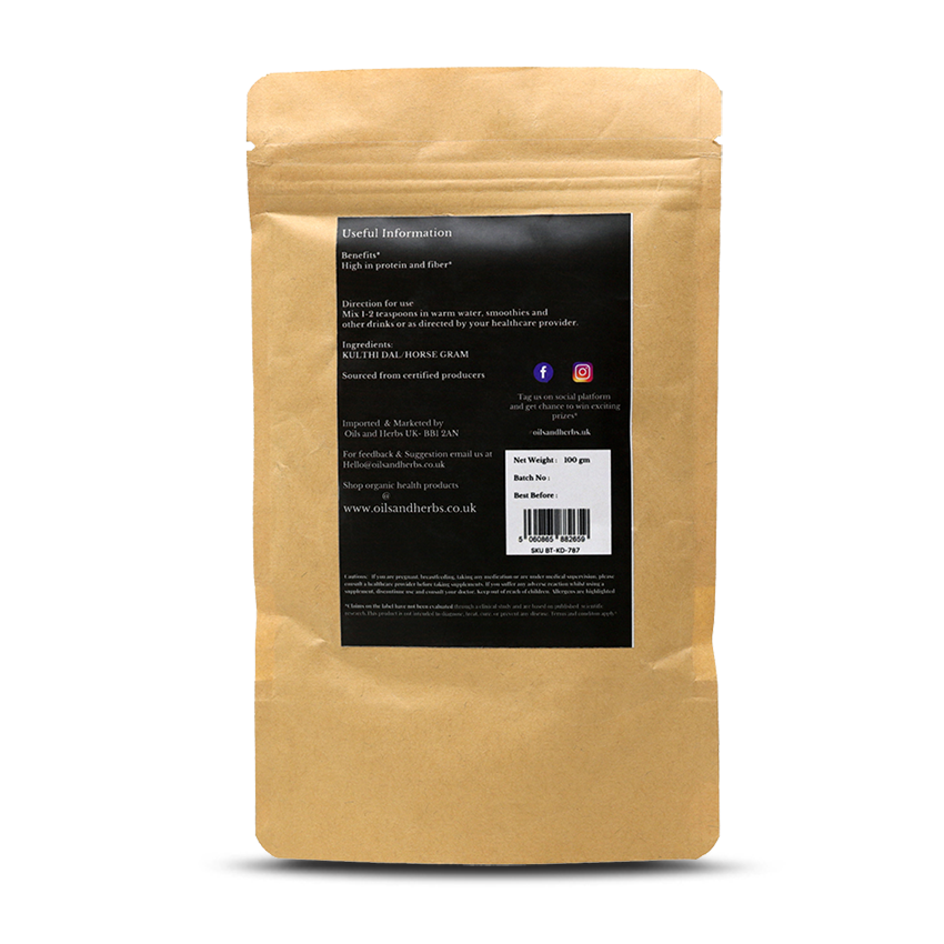 Kulthi Dal Powder- Horse Gram-100% Pure, Clean and Natural