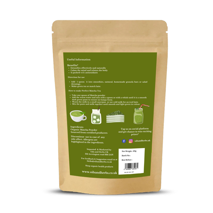 Matcha Powder - Premium Grade - Instant Energy Booster