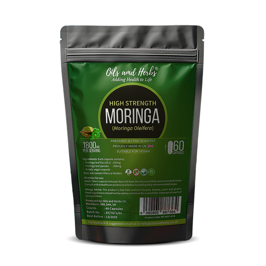 High Strength Moringa Extract Capsules-1800mg