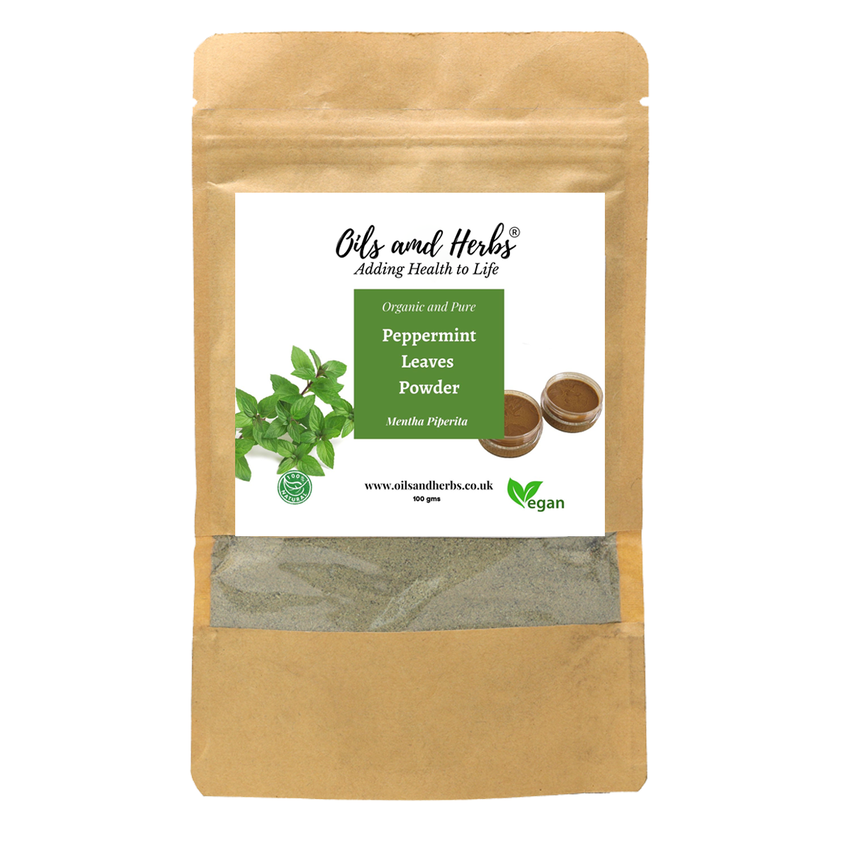 Peppermint Leaves Powder - Mentha Piperita - 100% Pure, Clean and Natural