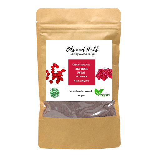 Organic Red Rose Petal Powder- Rosa Centifolia -100% Pure, Clean and Natural
