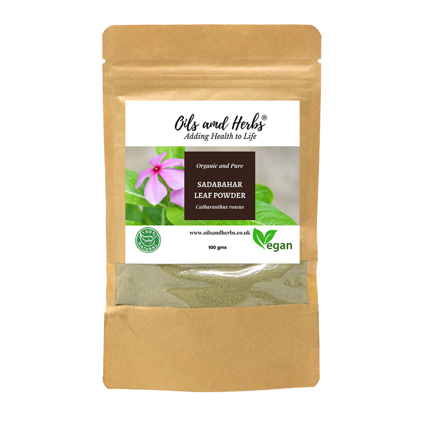 Pure Sadabahar Leaf Powder - Catharanthus Roseus -100% Pure, Clean and Natural
