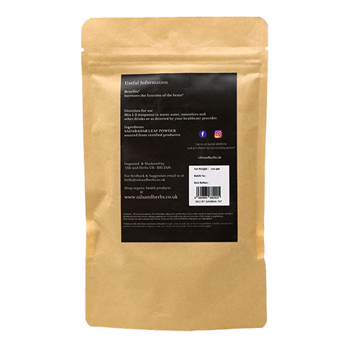 Pure Sadabahar Leaf Powder - Catharanthus Roseus -100% Pure, Clean and Natural
