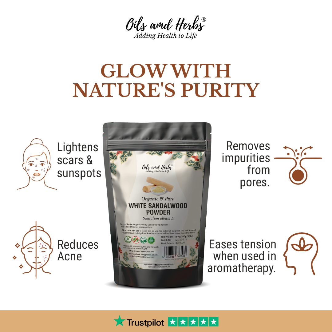 Natural White Sandalwood Powder- Safed Chandan - Cosmetic Grade Powder
