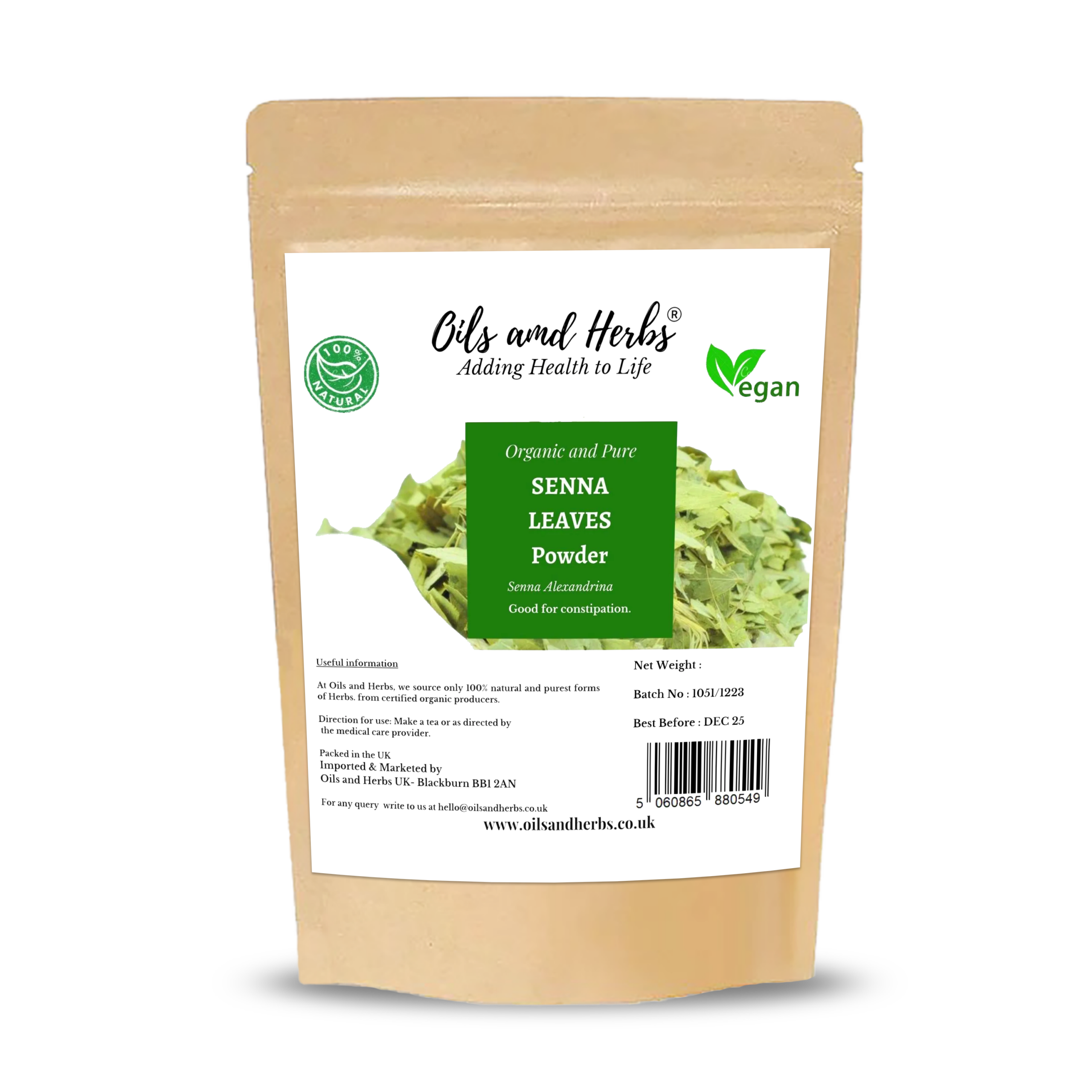 Senna Leaves Powder- 100% Pure and Natural