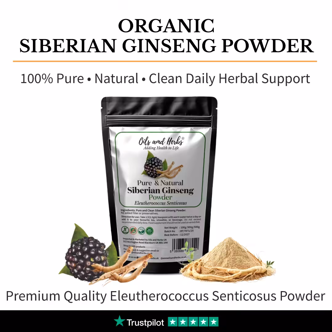 Siberian Ginseng Powder - Eleutherococcus Senticosus - 100% Pure, Clean and Natural