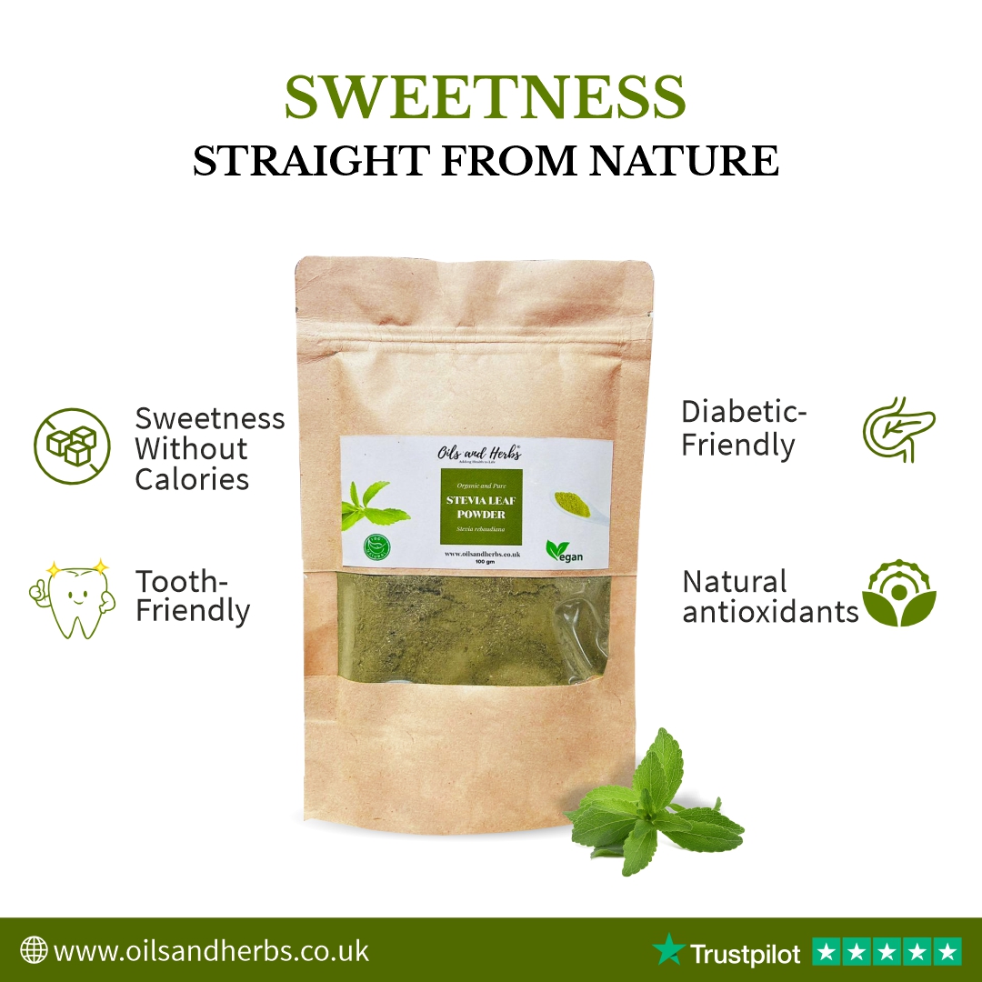 Pure Stevia Leaf Powder | No Erythritol or blending | Natural Sugar Alternative | Stevia rebaudiana