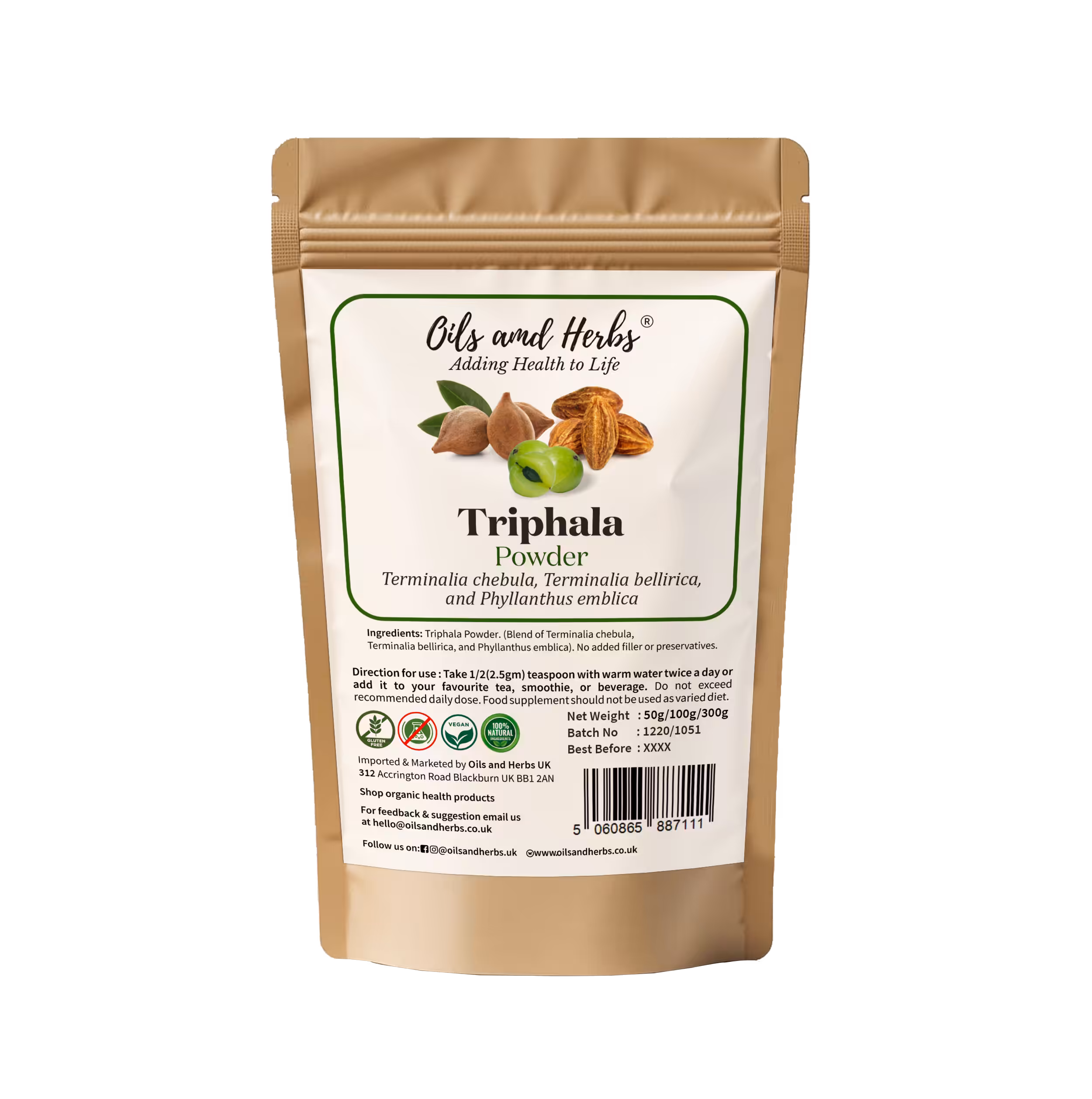 Pure Triphala Powder – Natural Herbal Blend for Daily Wellness