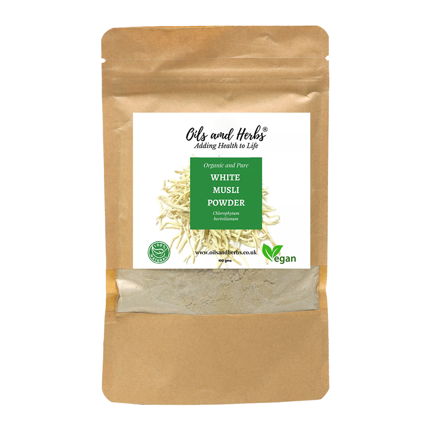 Natural Indian Safed / White Musli Powder โ 100% Pure Grounded Root