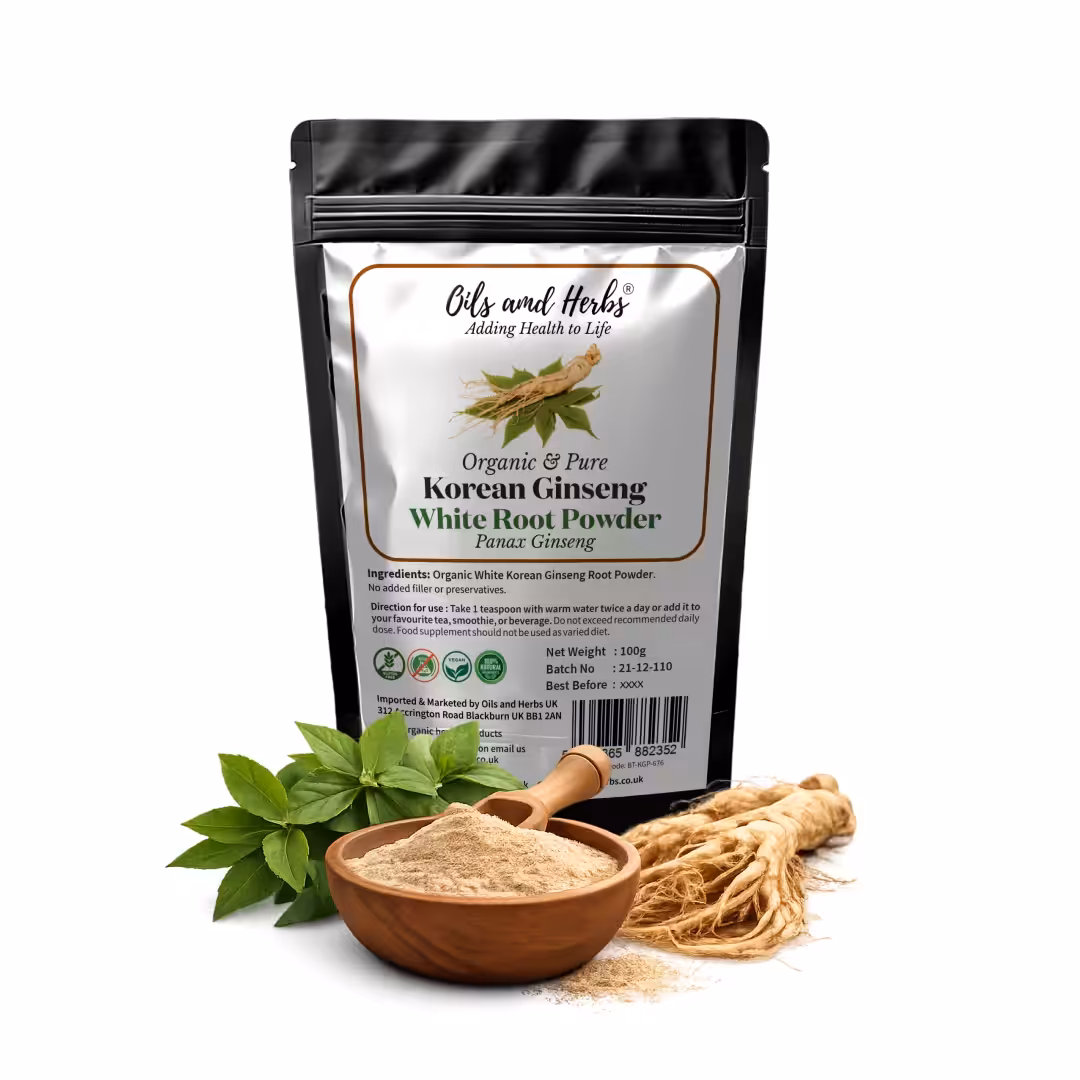 Organic Korean Ginseng Root Powder - Panax Ginseng- 100% Pure and Natural