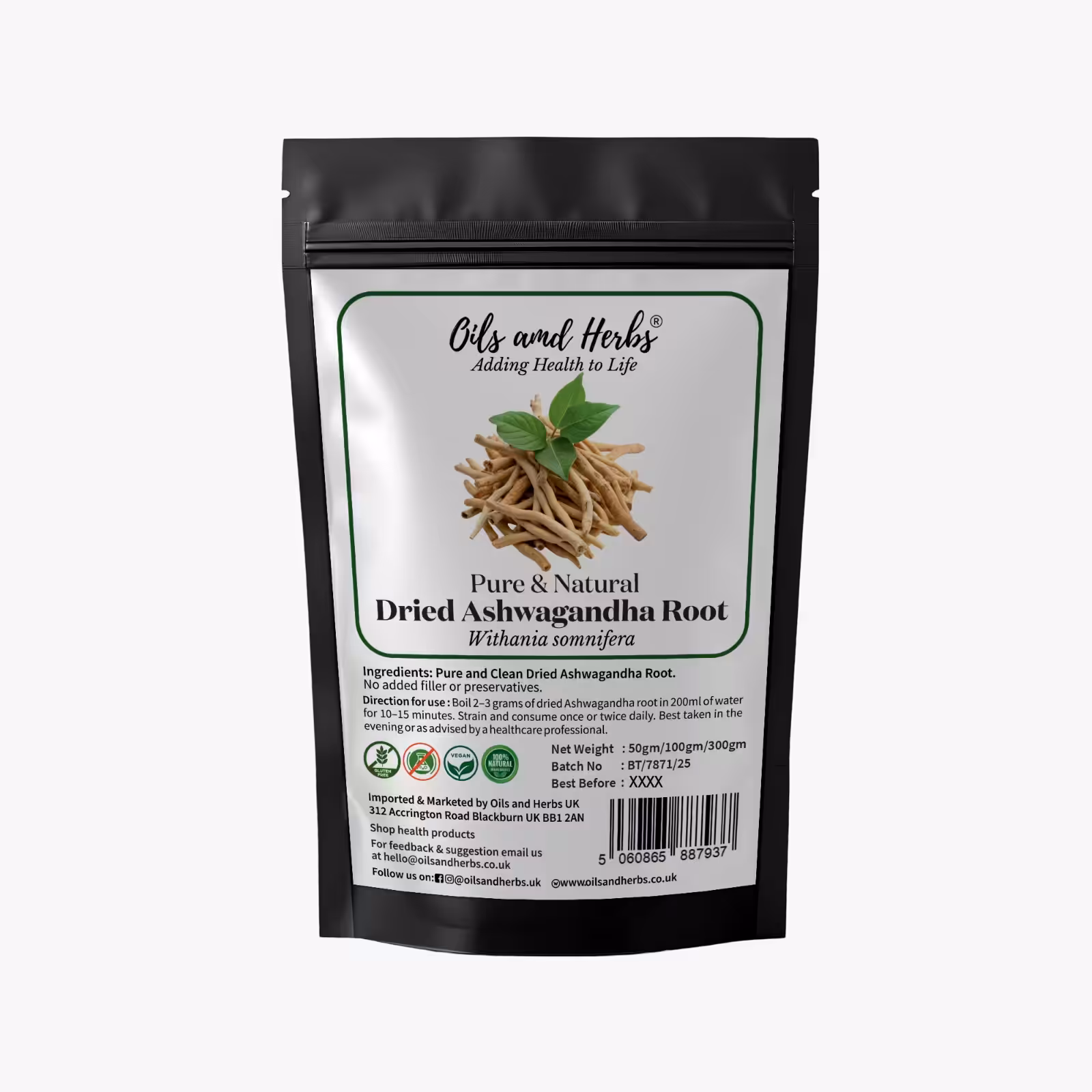 Dried Ashwagandha Root Sticks (Withania somnifera)