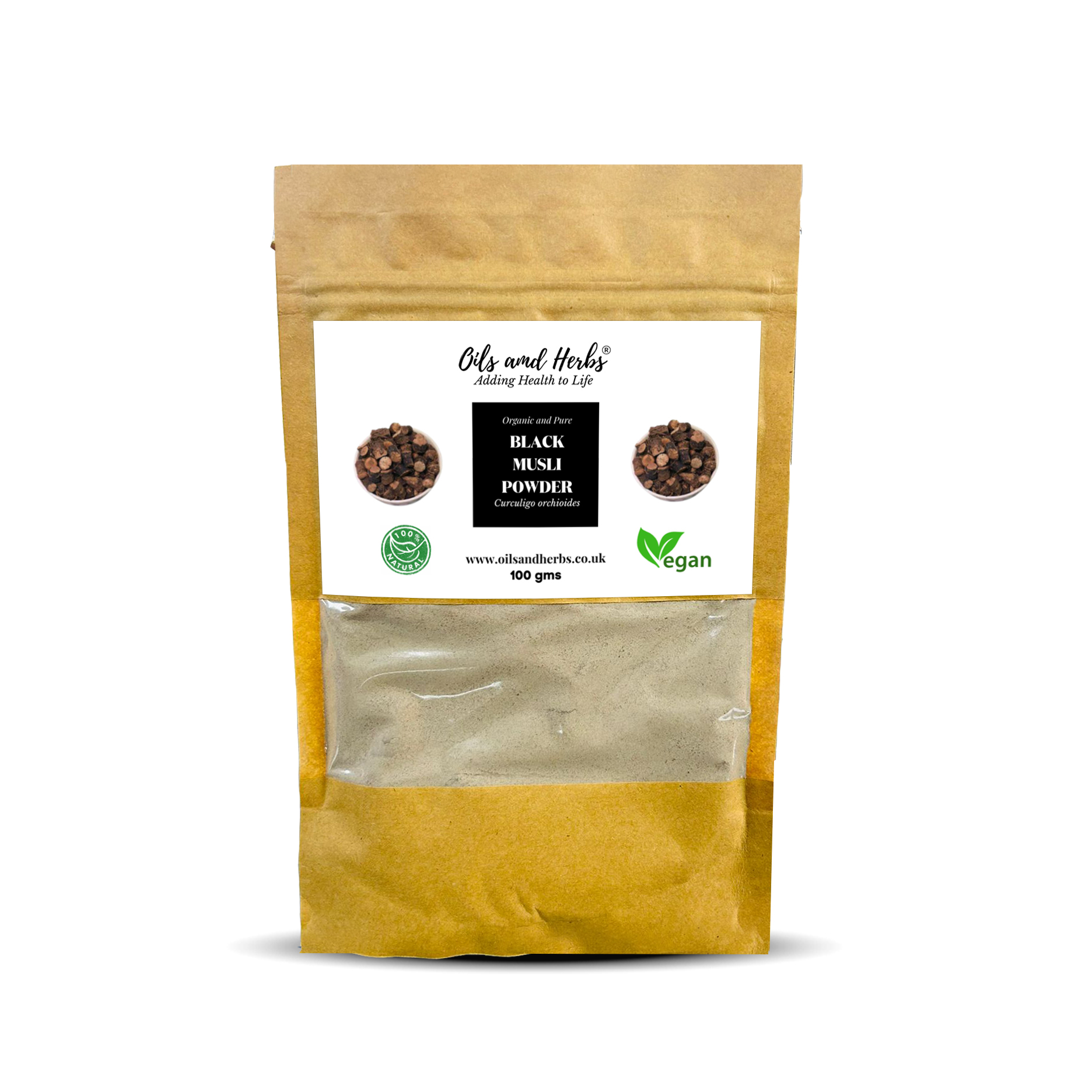 Natural Black Musli Powder – 100% Pure, Clean & Natural (Curculigo Orchioides)