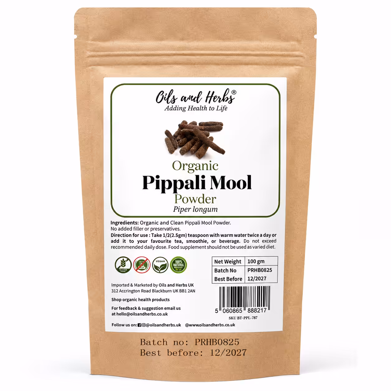 Pippali Mool Powder (Piper longum) – 100% Pure, Clean & Natural