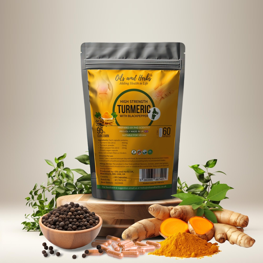 95% Curcumin- Turmeric with black pepper capsules