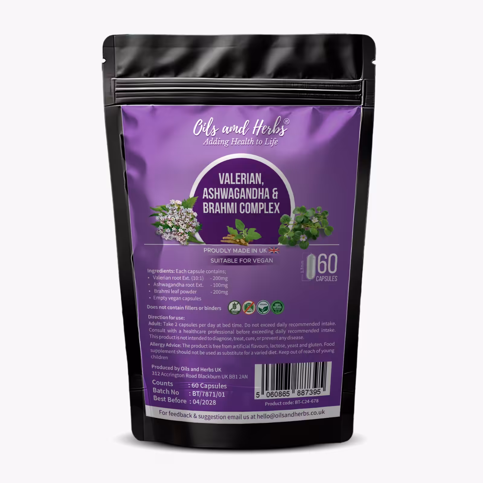 Valerian Ashwagandha and Brahmi Complex 6400mg